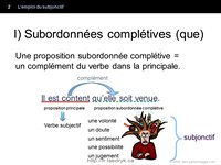 Emploi du subjonctif, grammaire française
