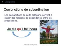 Conjonctions, grammaire française