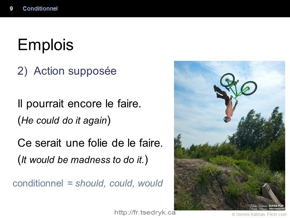 Conditionnel grammaire française