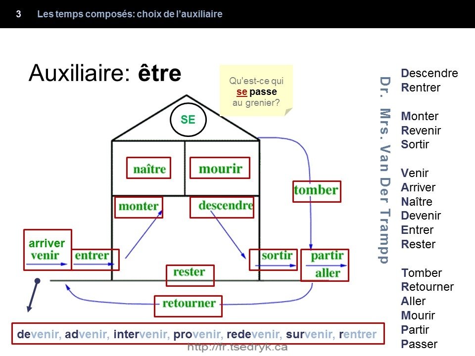 Choix de l'auxiliaire grammaire française