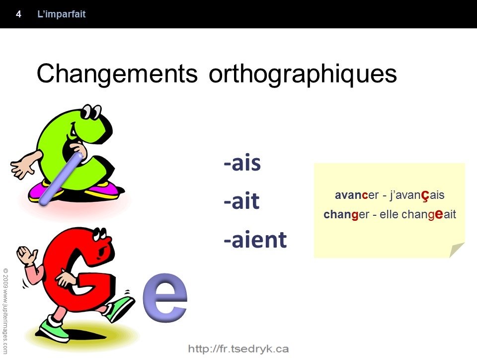 Imparfait grammaire française
